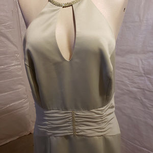 Evening Gown with Rhinestone strap.